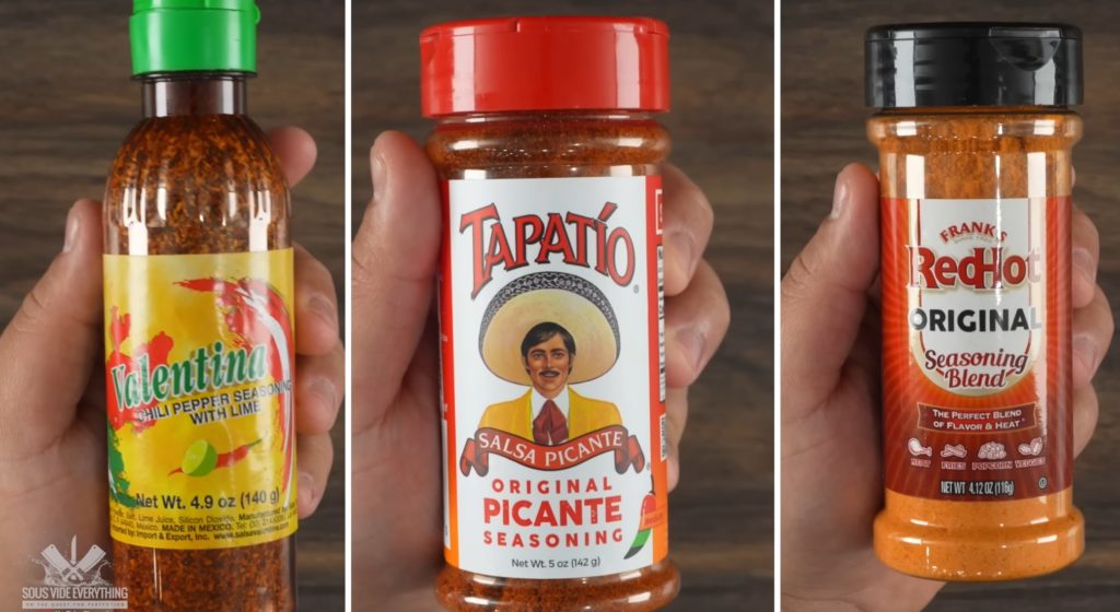 bottles of hot sauce seasoning